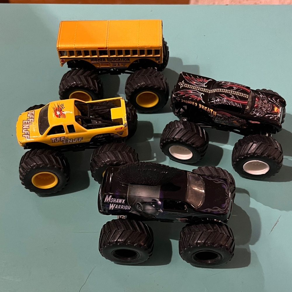Monster Jam Trucks Mixed Lot 4 Hot Wheels